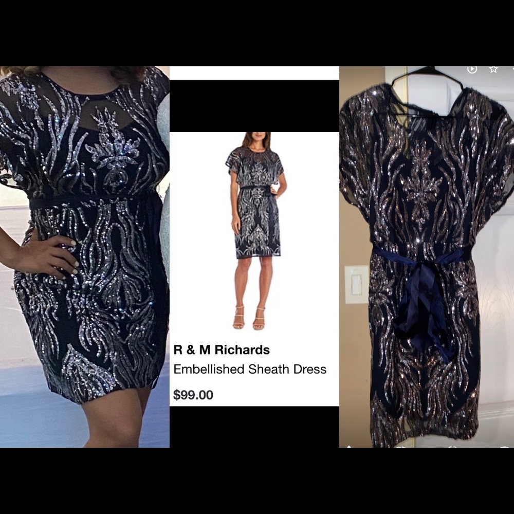 R & M Richards
Embellished Sheath Dress